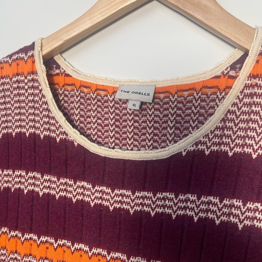 The Odells | Striped Sweater Knit Ophelia Midi Dress XL - Picture 4 of 6
